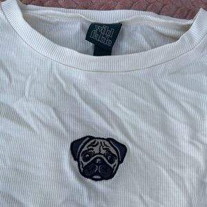 NWT PUG CREAM/WHITE COLOR LONG SLEEVE
